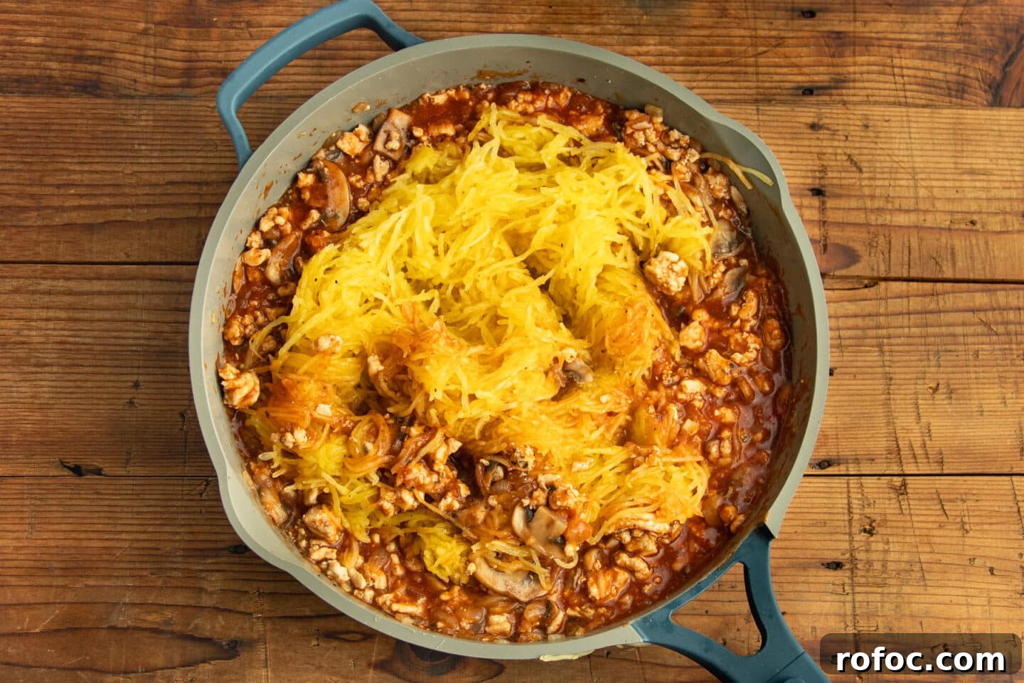 This is a picture of the skillet with the added squash.
