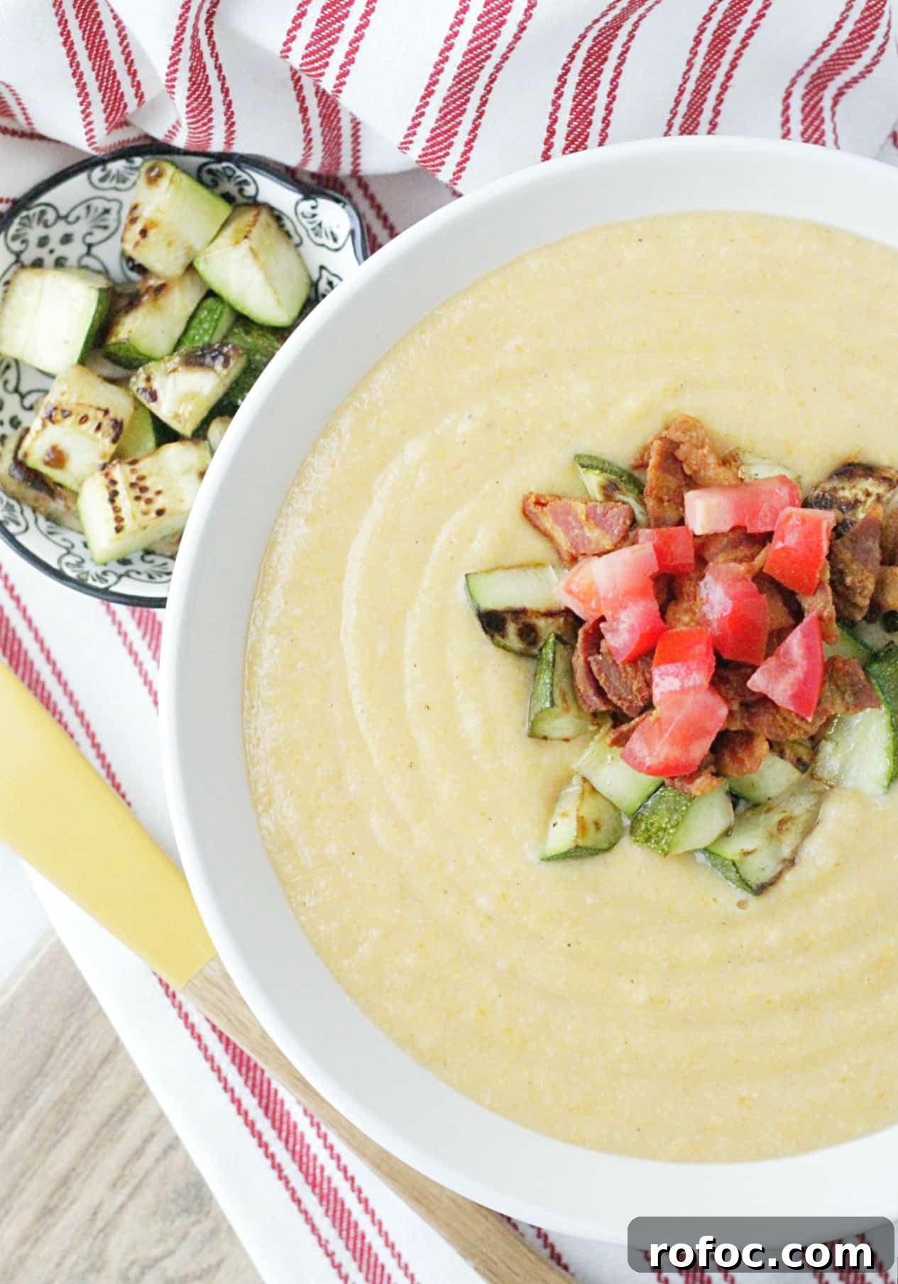Summer Slow-Cooker Corn and Seafood Chowder Recipe 2 slow cooker summer chowder overhead view