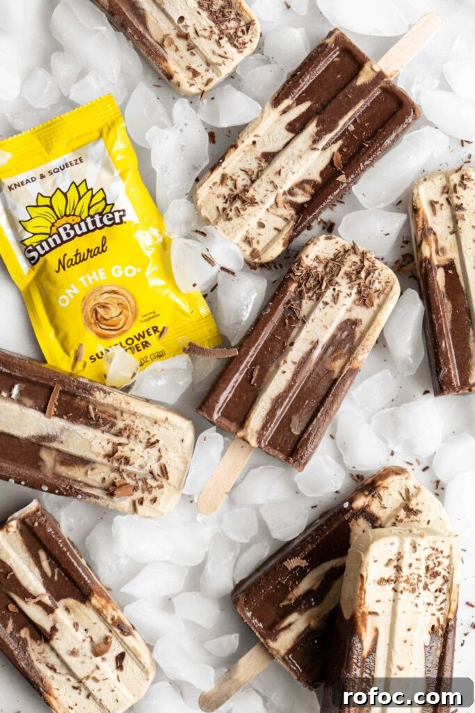 SunButter Chocolate Fudgesicles: Creamy No-Dairy Frozen Treats 5 Popsicle molds