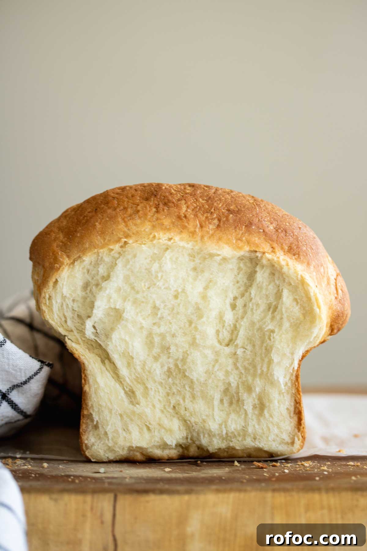 Vegan Brioche Recipe: Soft, Fluffy Egg-Free Bread 2 Egless brioche sliced, showing its crumb.