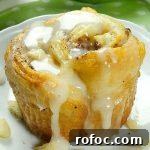 Glazed Apple Cinnamon Roll Cupcake Image
