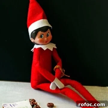 Magical Elf Donuts: Festive Donut Recipes & Decorating Ideas 14 Elf on the shelf sitting with elf donuts