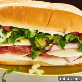 Grinder Sandwich on a plate.
