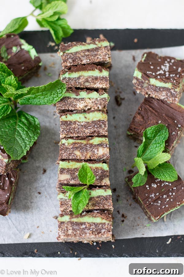 Mint Nanaimo Bars Recipe: Cool No-Bake Layered Chocolate Squares 3 mint nanaimo bars