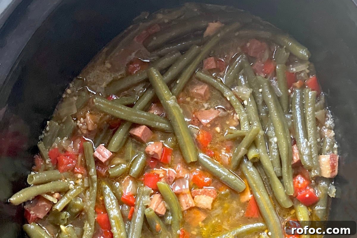 12 Delicious Easter Crockpot Recipes for a Stress-Free Holiday 6 Southern green beans in a slow cooker.
