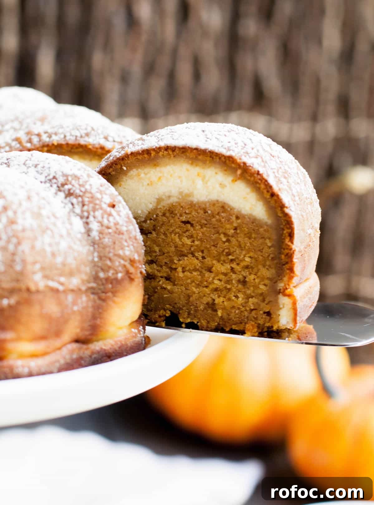 Moist Pumpkin Ricotta Bundt Cake with Warm Spice Glaze 2 Pumpkin Ricotta Bundt Cake. Pour a sweet ricotta custard over the batter before baking. It will magically bake into a lovely swirl in this delicious cake.