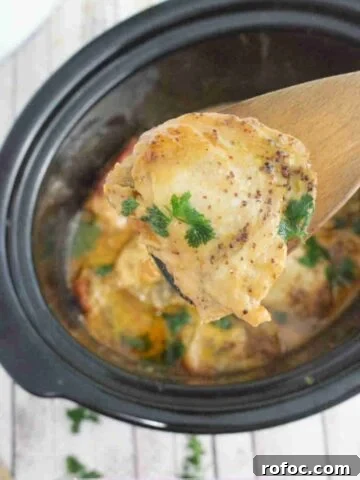 Slow Cooker Honey Mustard Chicken Thighs