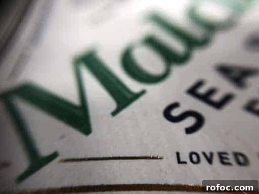 Maldon salt package.