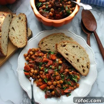 stewed goat with chickpeas.
