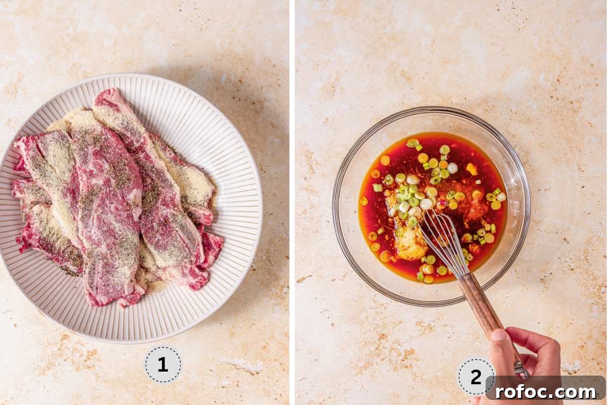 How to Cook Flanken-Style Beef Short Ribs: Recipe & Tips 4 Seasoning the ribs and mixing the marinade.