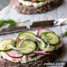 Herbed Feta and Garden Vegetable Toast Recipe 5 Garden Vegetable Toast with Herbed Feta Spread