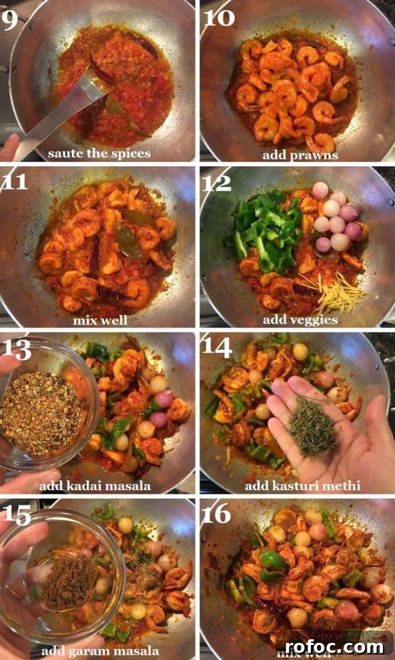 Kadai Prawns Recipe: Spicy Indian-Style Prawns in Kadai Sauce 12 Step by step picture of how to make Kadai Prawns