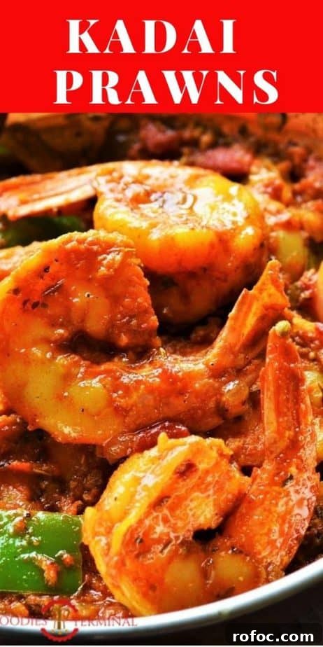 Kadai Prawns Recipe: Spicy Indian-Style Prawns in Kadai Sauce 19 Jumbo prawns in Prawn Karahi close up picture