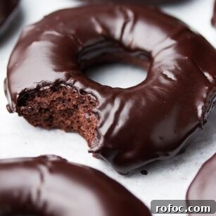 Decadent Vegan Chocolate Donuts Recipe for Perfect Results 5 close up of a chocolate donut with glaze, a bite taken out of it
