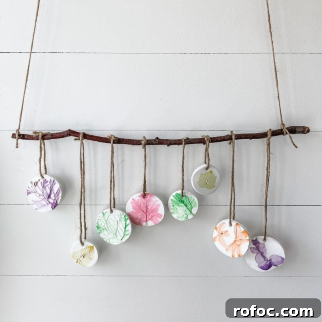26 Creative Air-Dry Clay Projects for All Skill Levels 18 nature mobile