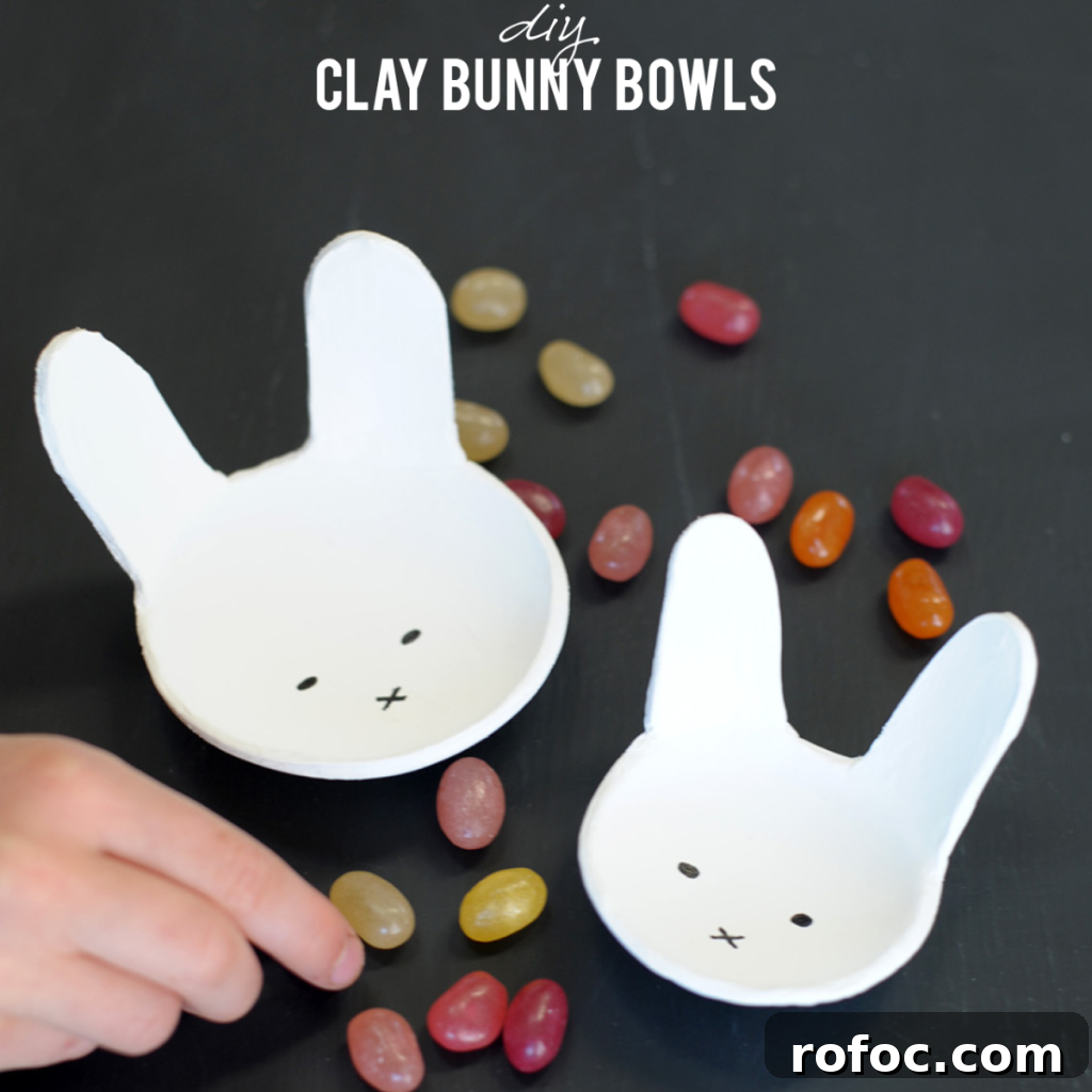 26 Creative Air-Dry Clay Projects for All Skill Levels 24 Clay Bunny Bowls