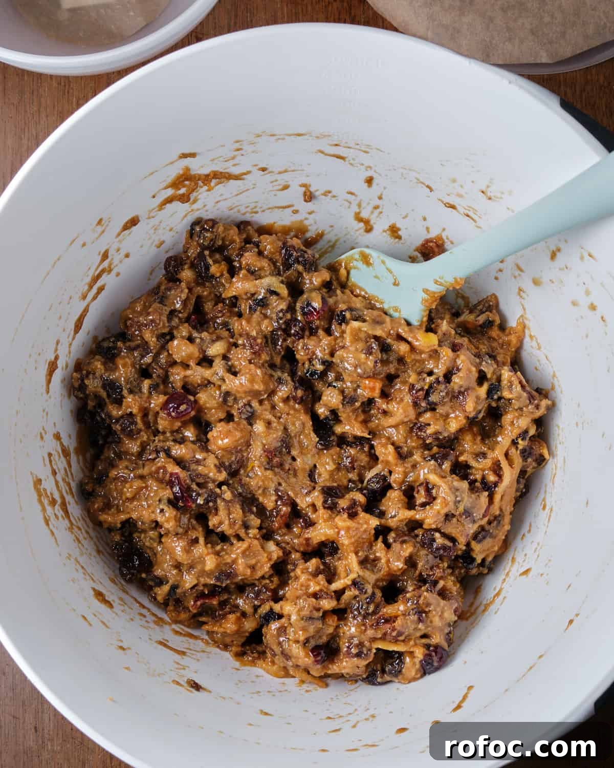 Photo showing all of the ingredients mixed together in a bowl.