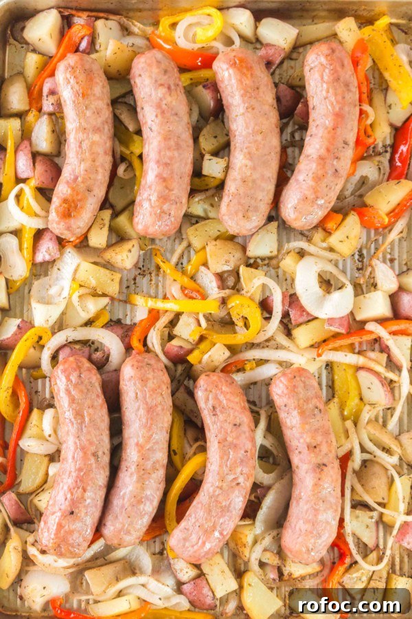 Sheet Pan Italian Sausage and Peppers Dinner 2 sheet pan baked italian sausage gluten free
