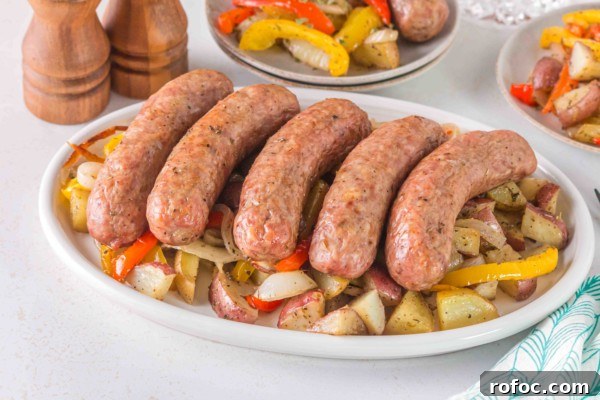 Sheet Pan Italian Sausage and Peppers Dinner 8 sheet pan baked italian sausage gluten free