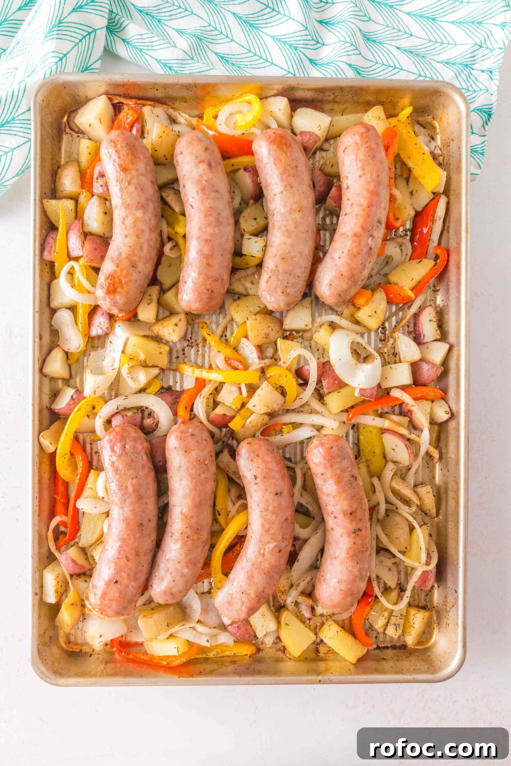 Sheet Pan Italian Sausage and Peppers Dinner 9 img 90645 8