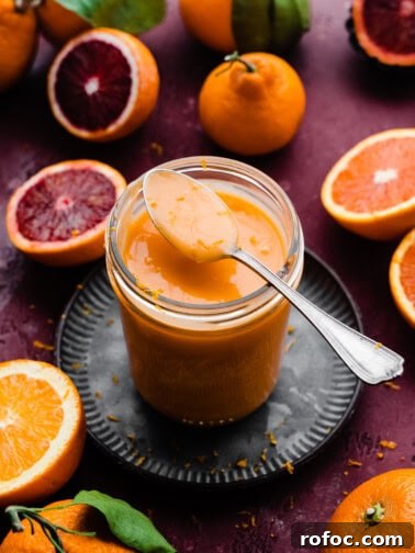 Blood Orange Upside-Down Cake Recipe & Citrus Glaze Tips 15 A spoonful of orange curd.