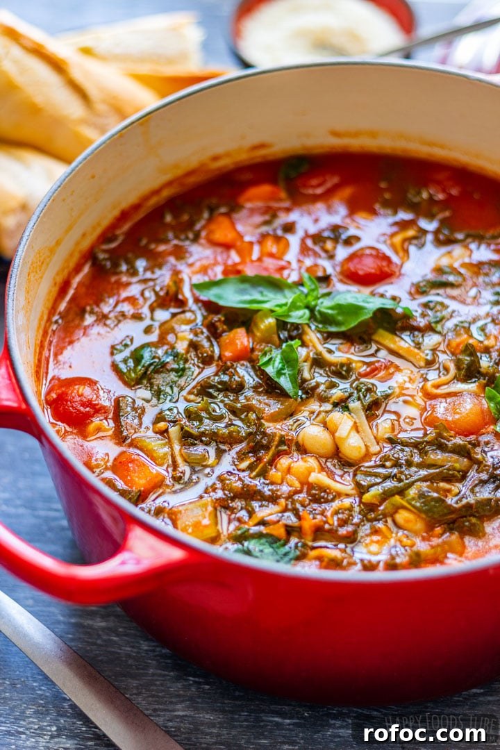 Classic Italian Minestrone Soup Recipe – Hearty Vegetable Stew 5 Homemade minestrone soup