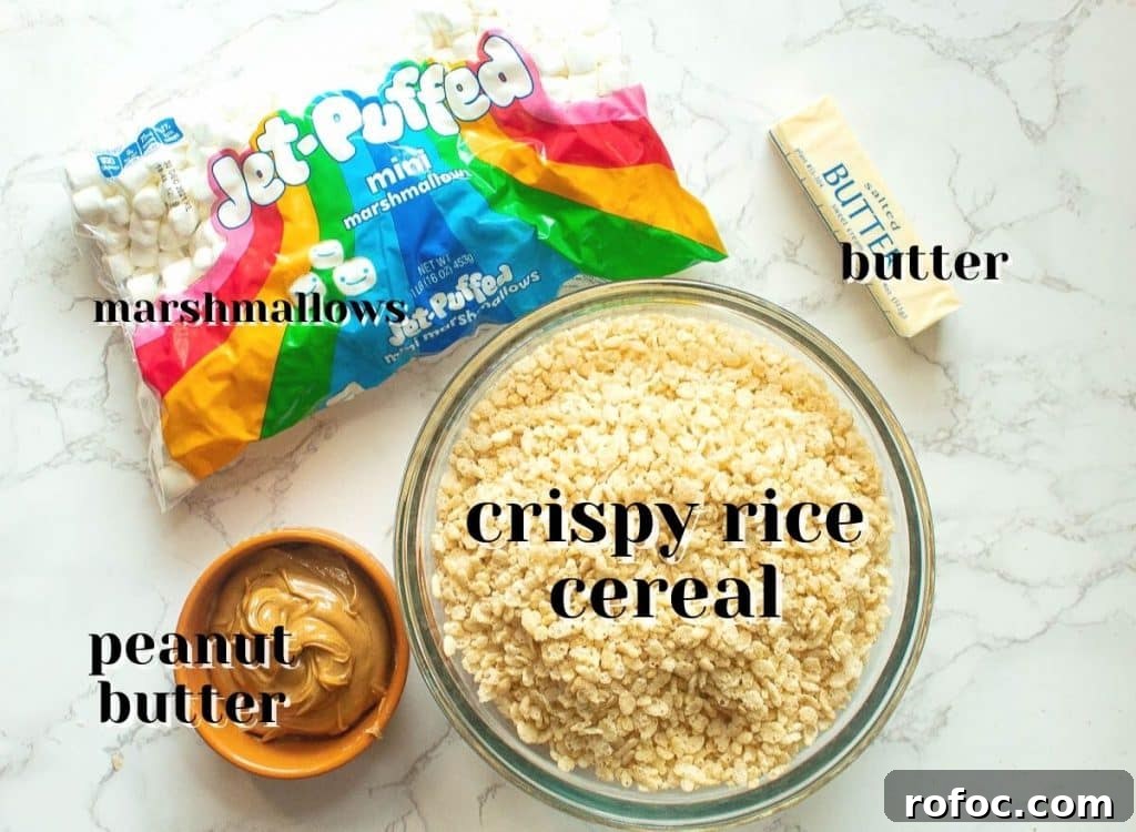 Peanut Butter Rice Krispie Treats Recipe You’ll Love 4 peanut butter rice krispie treats