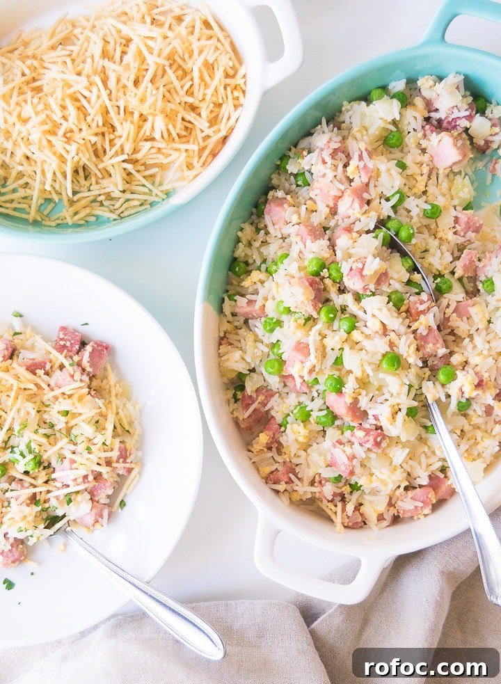 Brazilian-Style Fried Rice with Ham and Egg Recipe 2 Arroz Maluco - Fried Rice with Ham and Egg