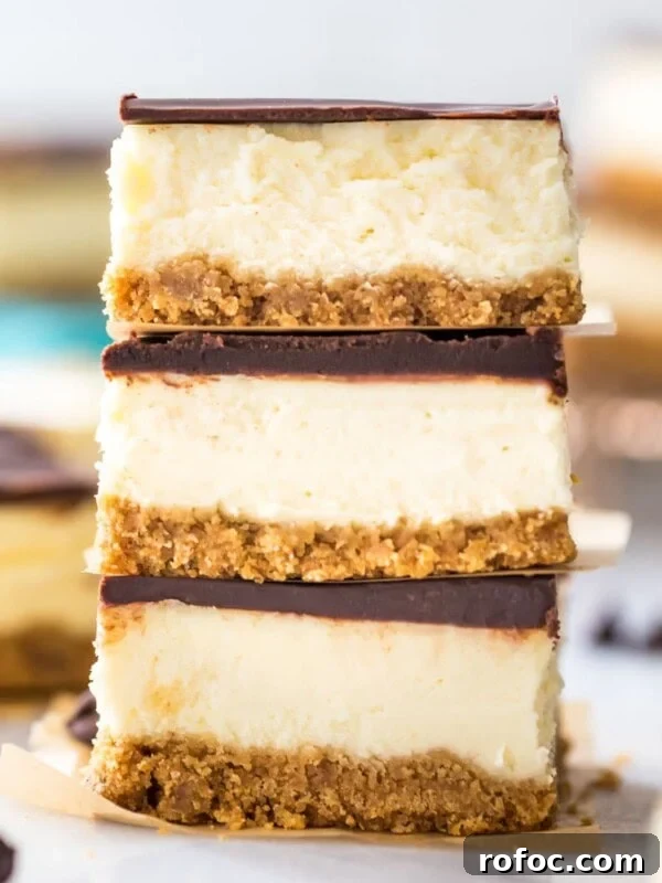 Graham Cracker Crust Recipe: Simple Steps for Perfect Pie Crust 16 three ganache covered cheesecake bars stacked on top of each other