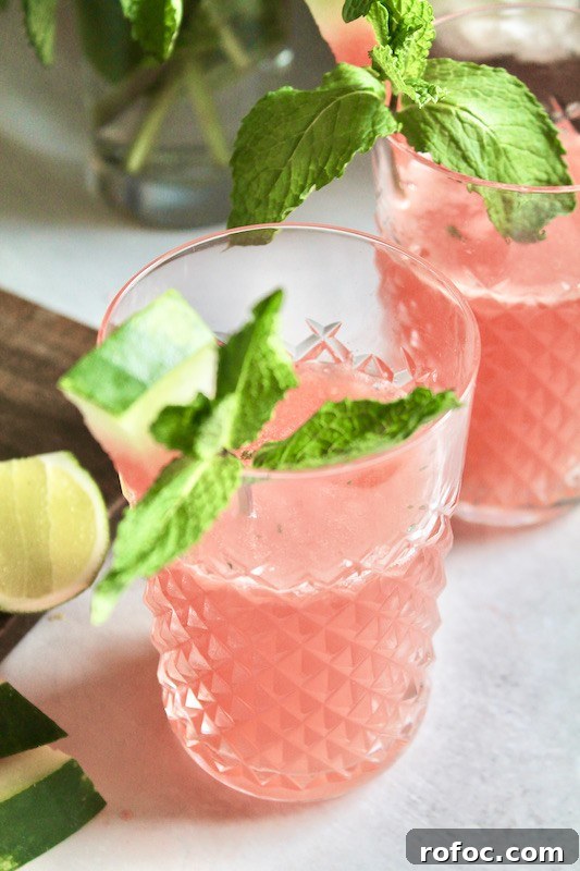Watermelon Gin Cocktails for Summer Parties 3 watermelon mint cocktail with gin and lime