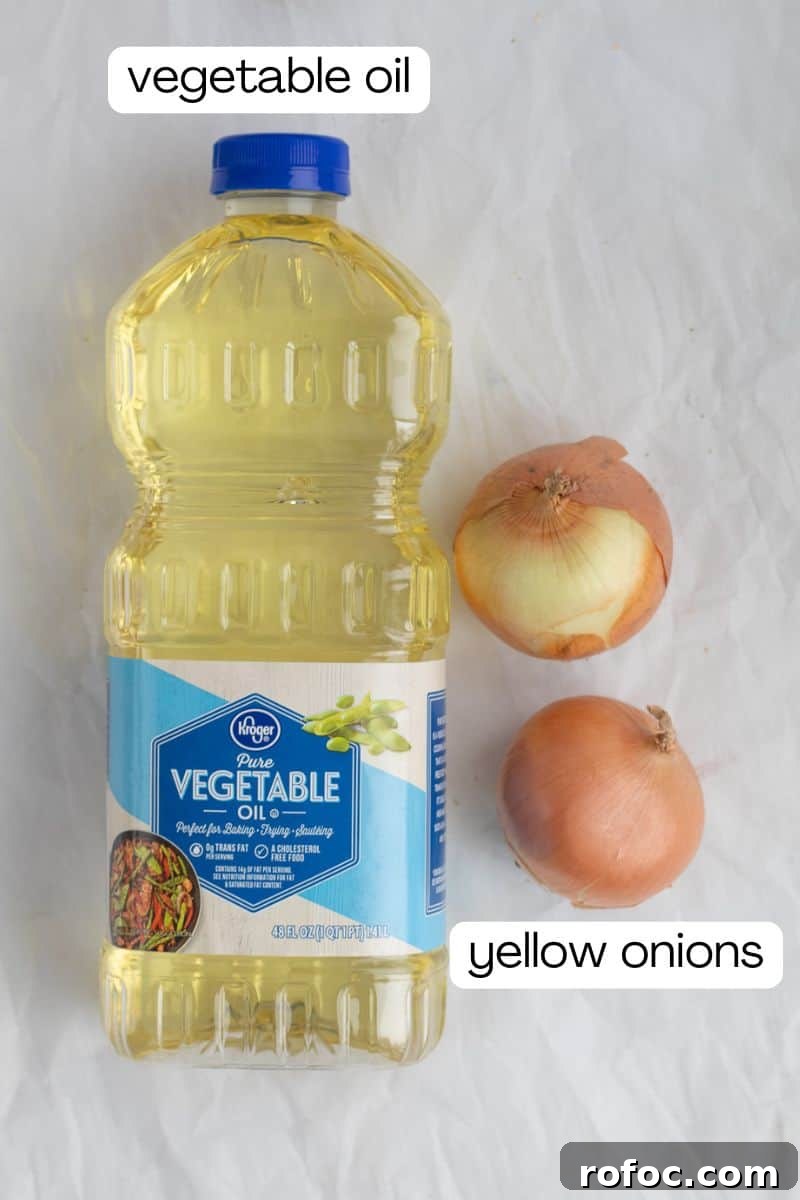ingredients for onion oil
