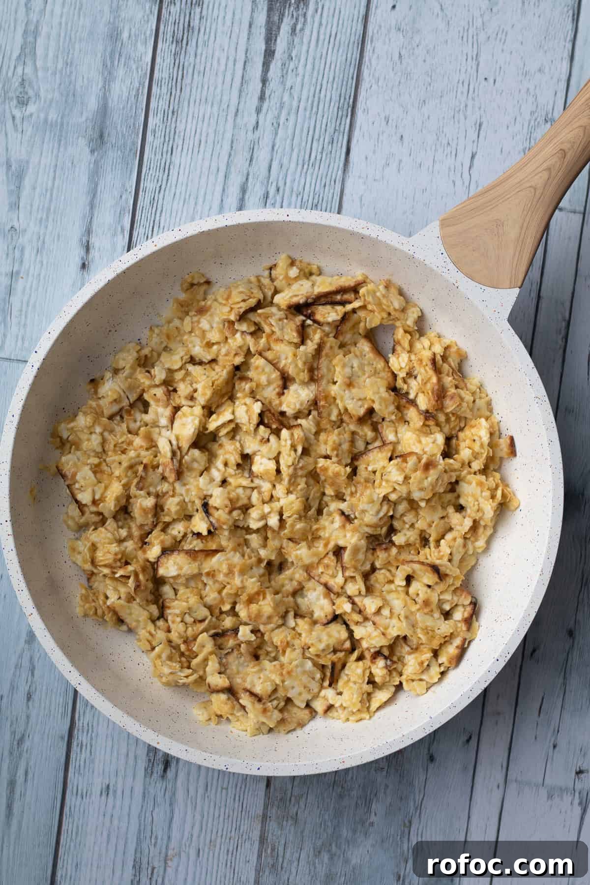 fried matzo cooking in a pan