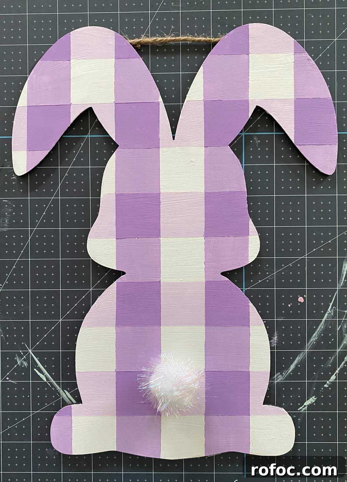 DIY Buffalo Check Plaid Bunny