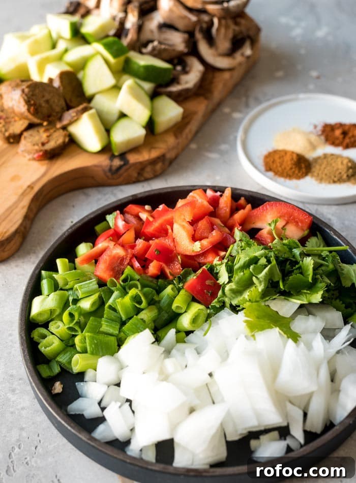 Vegan Breakfast Skillet Ingredients - Running on Real Food