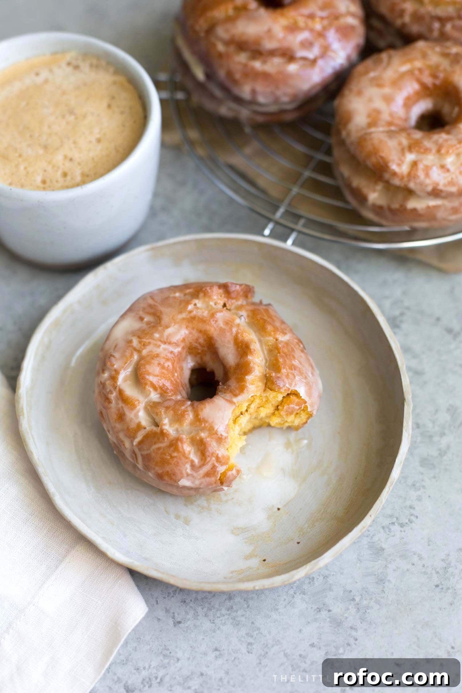 Maple-Glazed Sweet Potato Cake Donuts 8 Sweet Potato Cake Doughnuts with Maple Glaze