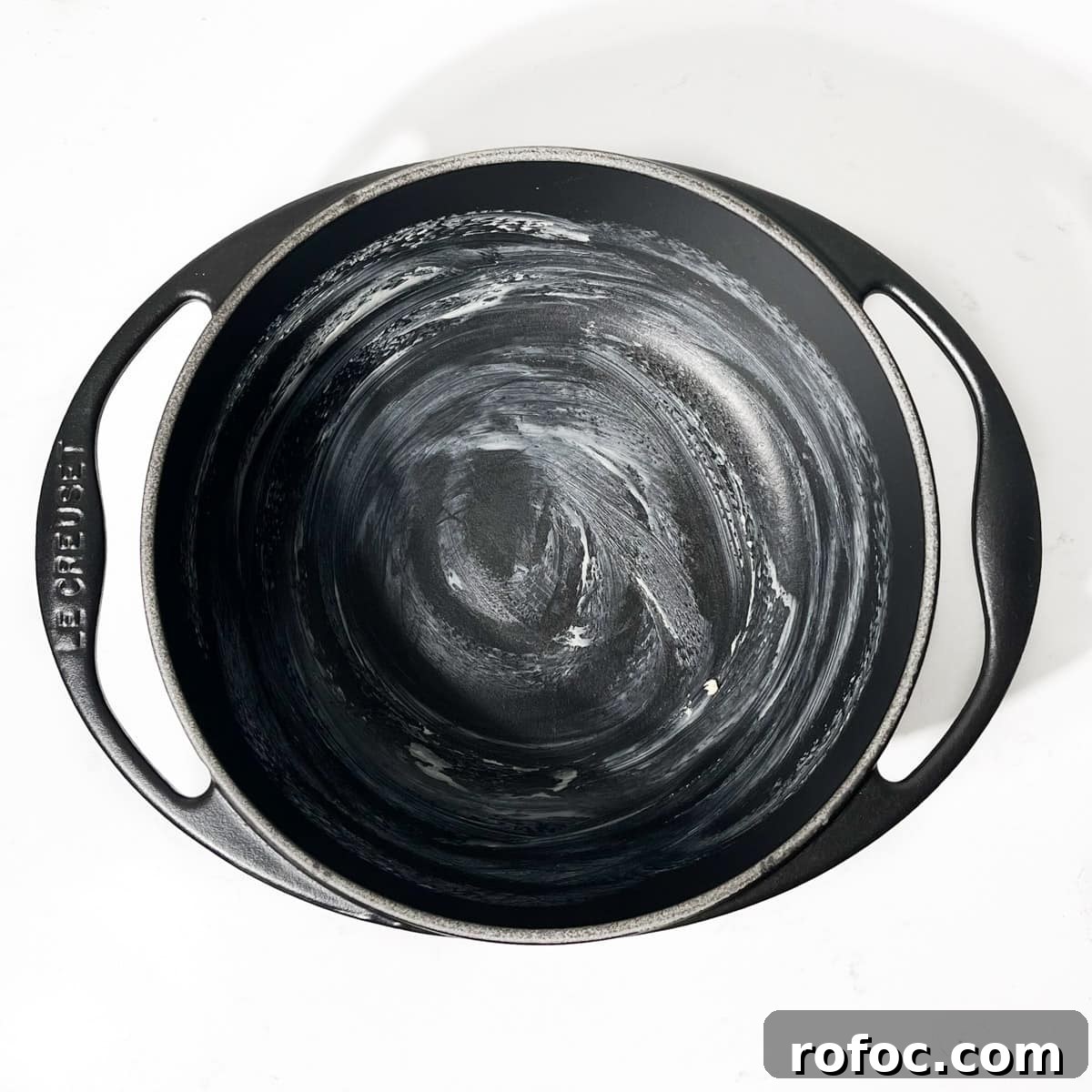 A buttered saucepan.