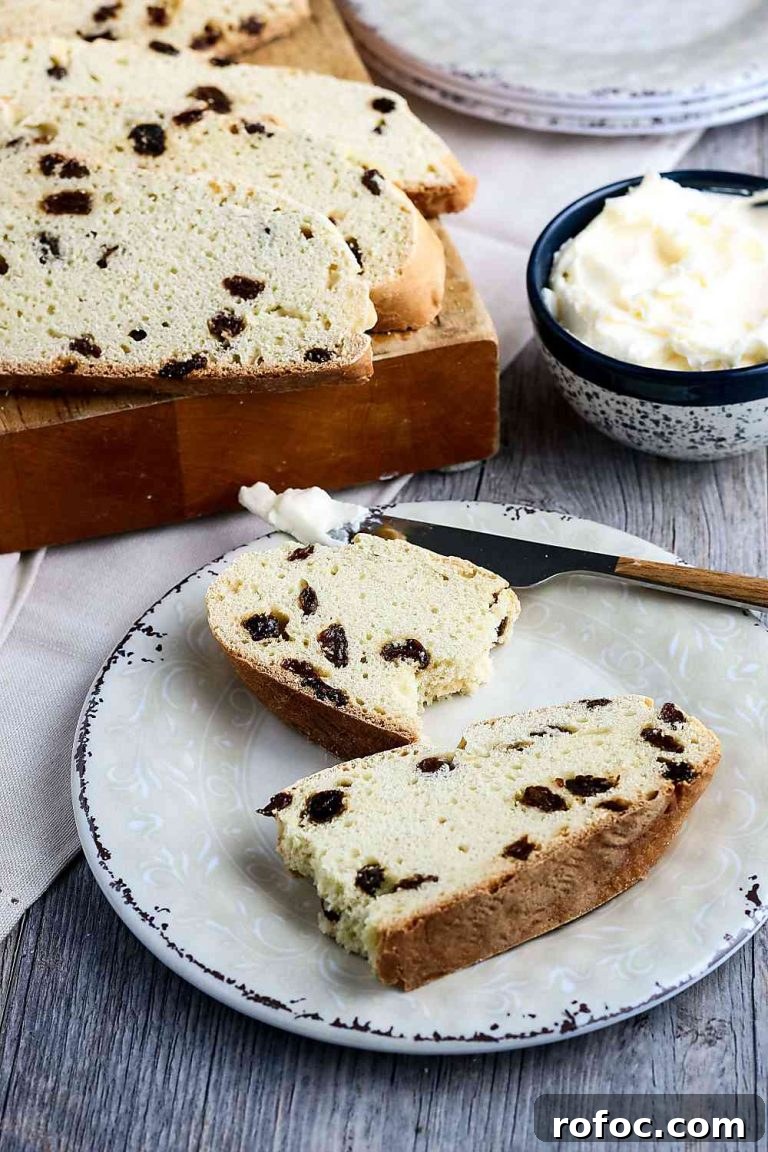 Irish soda bread with butter