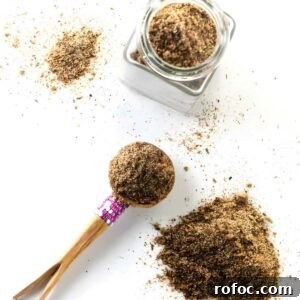 Wooden spoon and ground spices.
