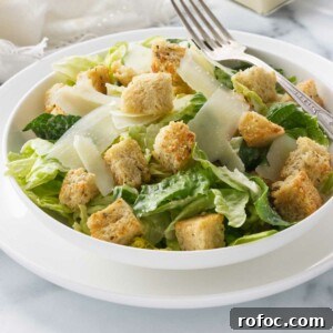 Croutons on a Caesar salad.
