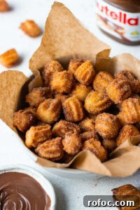 Eggless churro bites