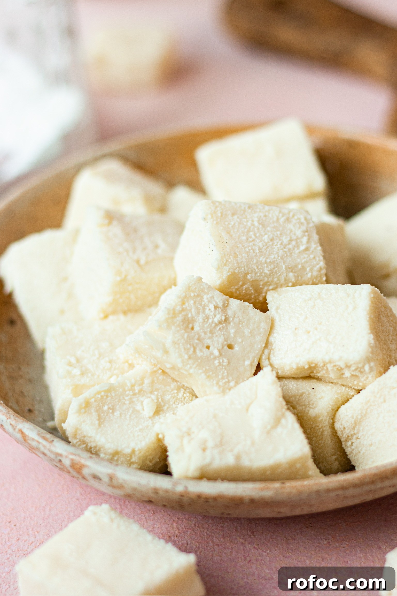Milk pudding bites